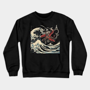 Shark Journey with Cat Crewneck Sweatshirt